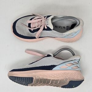 KIZIK Athens Bahama Women's 6.5 Men 5 Pink Blue Walking Hands Free Comfort Shoes
